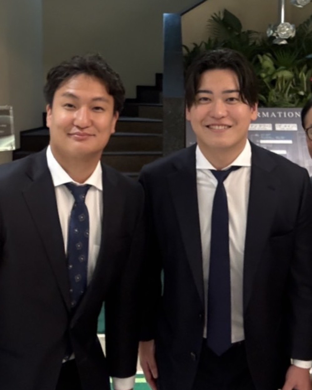 コーチングを終えて、本田コーチ（右）と